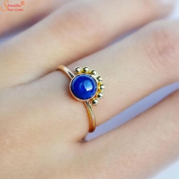 dainty lapis lazuli gemstone ring