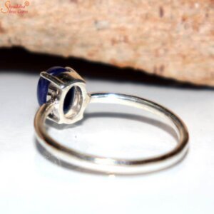 Natural Lapis Lazuli Silver Ring, Lajward Ring