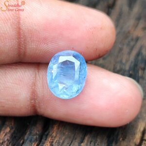 6.96 Carat Ceylon Loose Blue Sapphire Gemstone, Neelam Stone