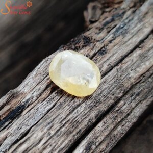 4.99 Carat Natural Ceylon Yellow Sapphire Gemstone, Pukhraj Stone