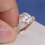 oval moissanite diamond engagement ring