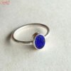 oval shape lapis lazuli silver ring