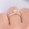 rose gold moissanite diamond ring