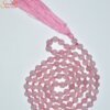 rose quartz gemstone beads mala