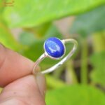 round shape lapis lazuli gemstone ring