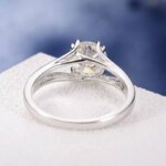 solitaire moissanite diamond ring