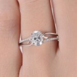unique moissanite diamond wedding ring
