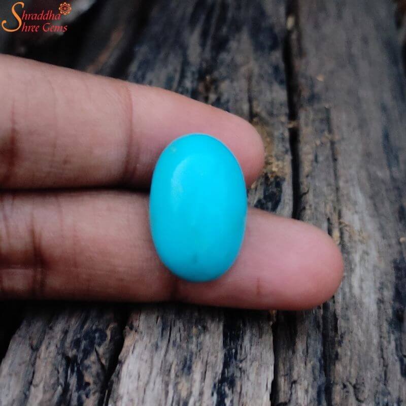 Certified Iran Turquoise Gemstone, Firoza Stone