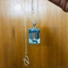 natural blue topaz pendant