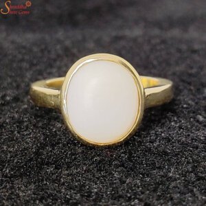 Natural Opal Gemstone Panchdhatu Ring