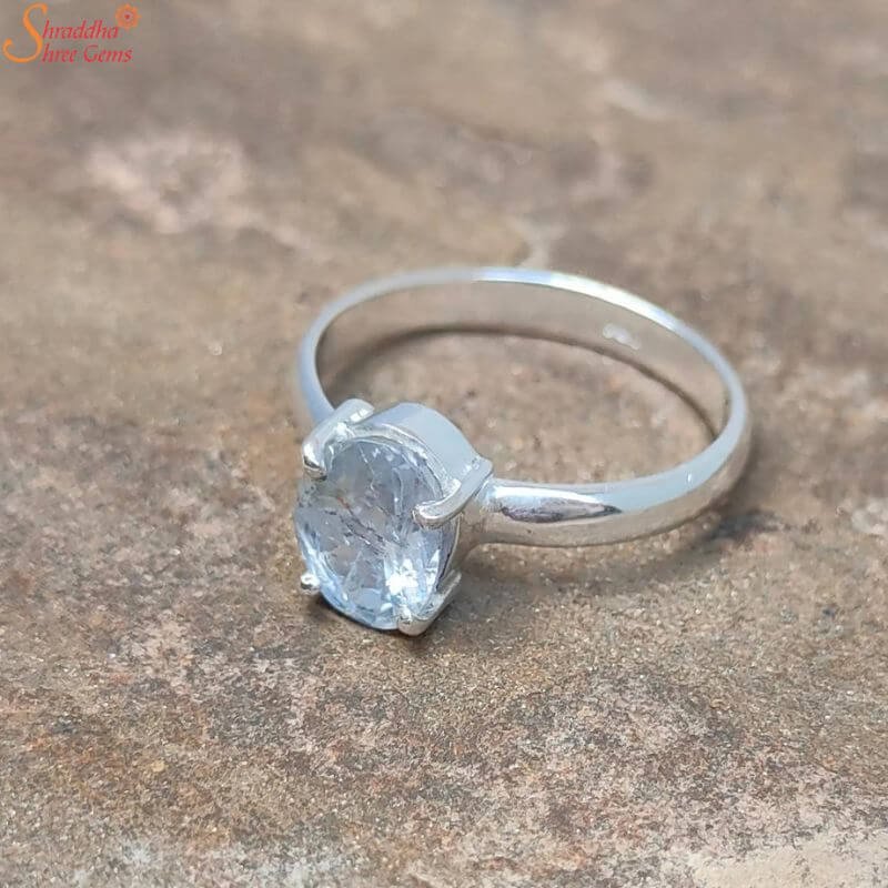 Certified Ceylon Blue Sapphire Gemstone Ring, Neelam Ring
