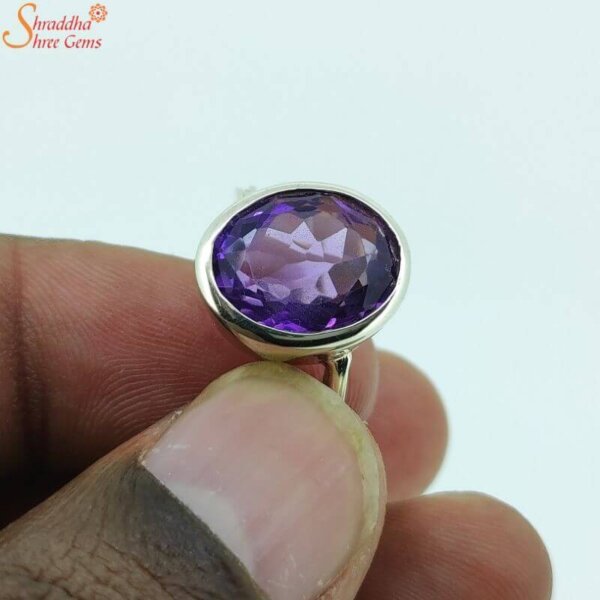 natural amethyst gemstone ring