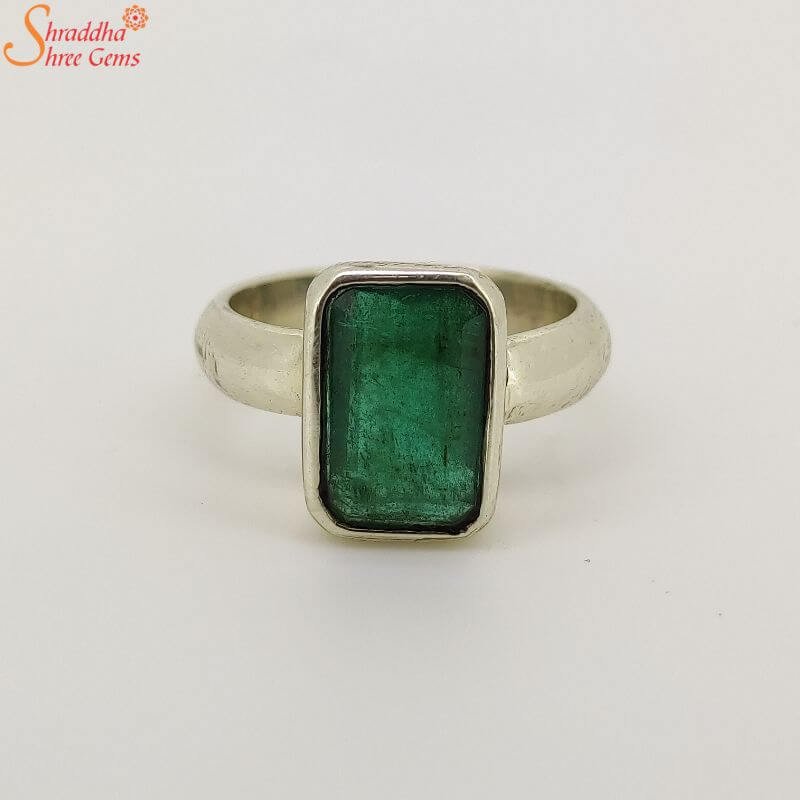 Natural Emerald Ring, Panna Gemstone Ring