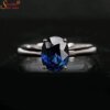 oval blue sapphire solitaire ring