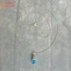 oval blue topaz necklace