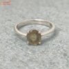 round yellow sapphire ring