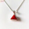 triangle shape coral pendant
