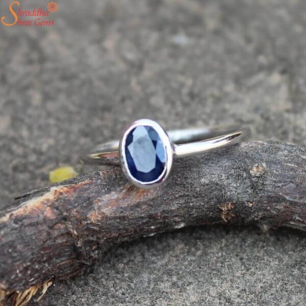 unheated blue sapphire ring