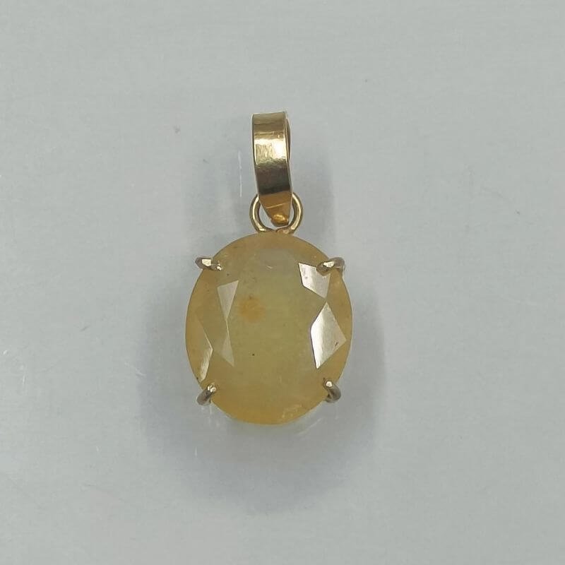 Natural Yellow Sapphire Panchdhatu Pendant