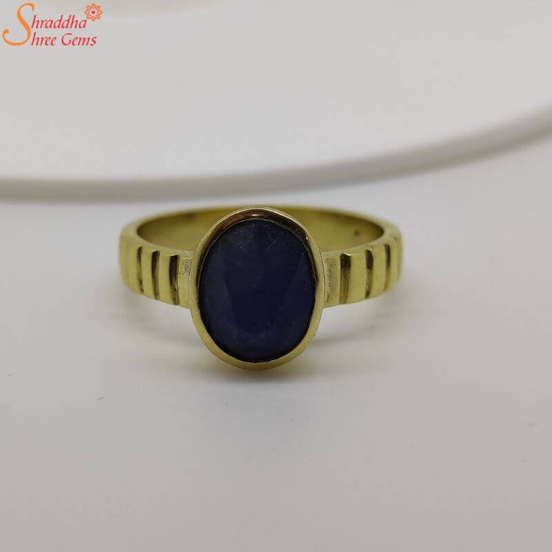 Blue Sapphire (Neelam) Ring, September Birthstone Ring