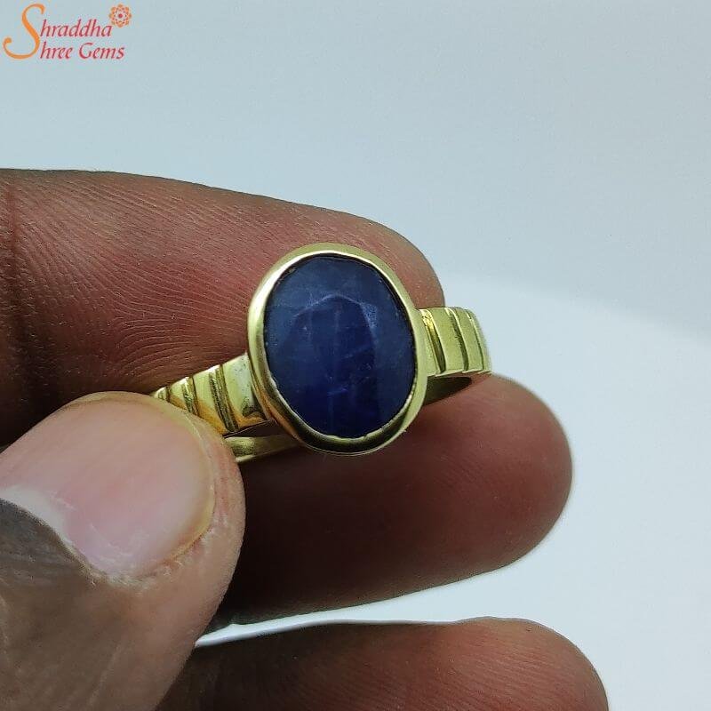 Blue Sapphire (Neelam) Ring, September Birthstone Ring