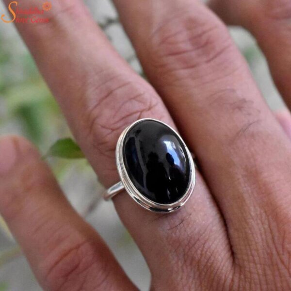 black onyx stone ring