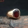 hessonite garnet oval ring