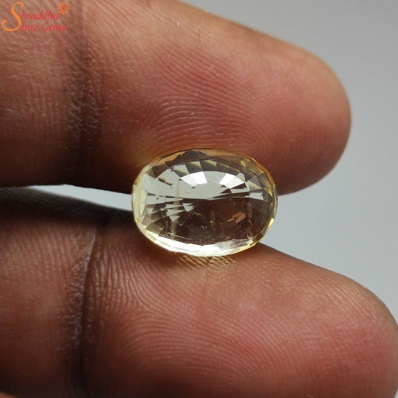 5.85 Carat Ceylon Yellow Sapphire Gemstone