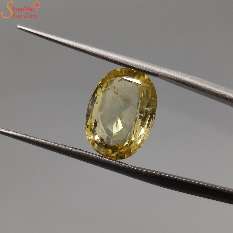 6.60 Carat Ceylon Yellow Sapphire Gemstone