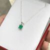 emerald gemstone solitaire pendant