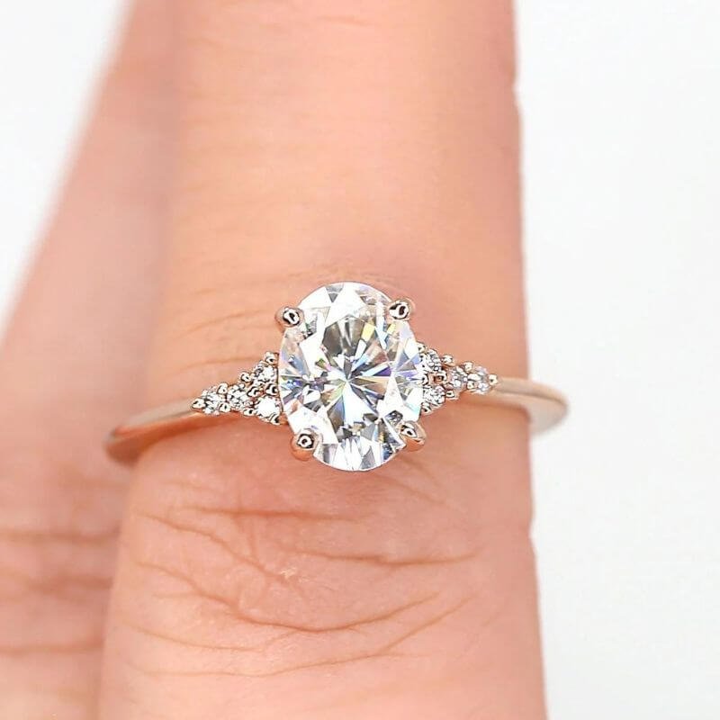Forever One Moissanite Diamond Ring, Engagement Ring
