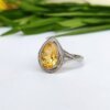 golden citrine engagement ring