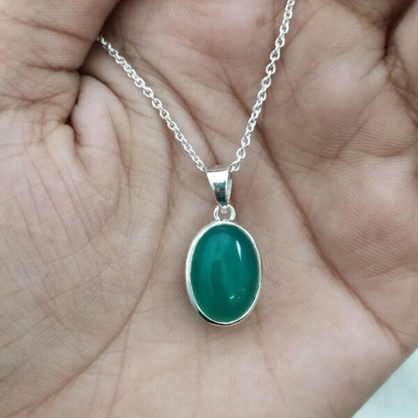 green onyx gemstone pendants