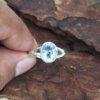 oval aquamarine gemstone ring