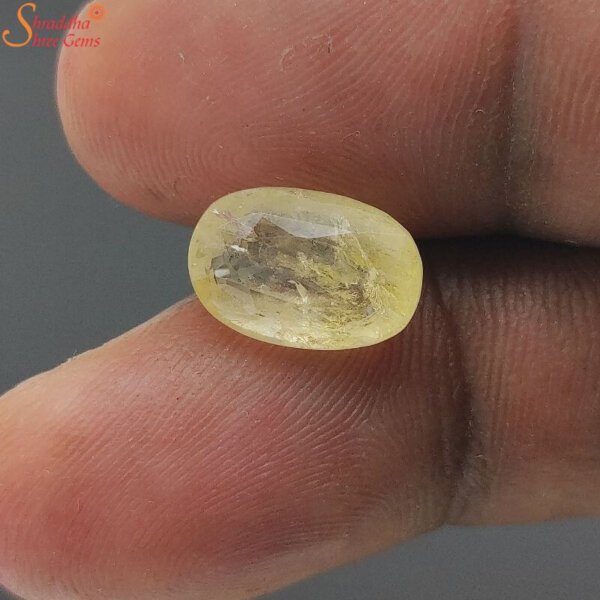 oval ceylon yellow sapphire gemstone