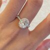 oval shaped moissanite engagement ring
