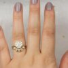 unique moissanite diamond bridal ring set