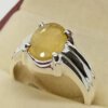 yellow sapphire silver ring