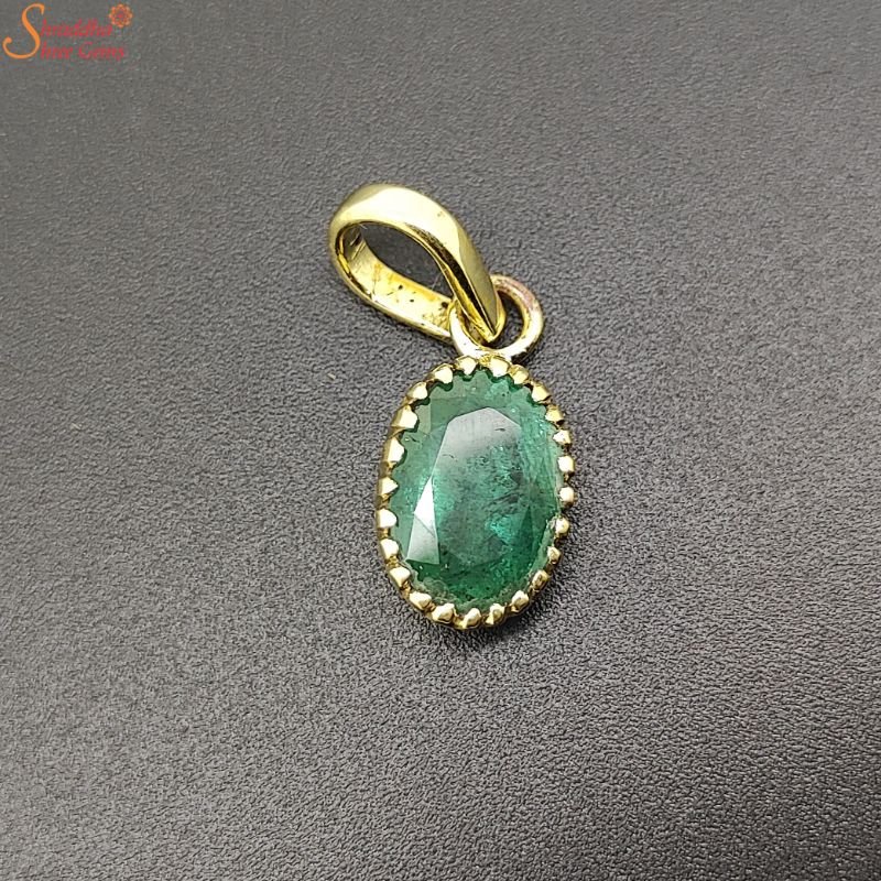 Natural Emerald Gemstone Pendant, Panna Stone Pendant