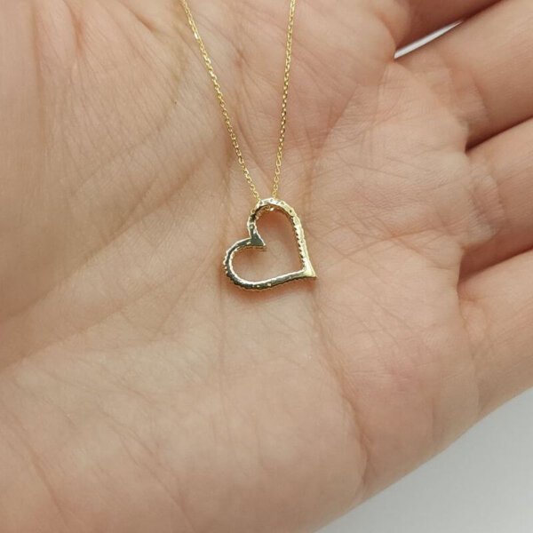 heart shape diamond necklace