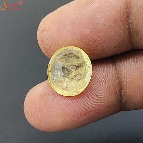 untreated yellow sapphire gemstone