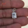 Silver Emerald Moissanite Necklace