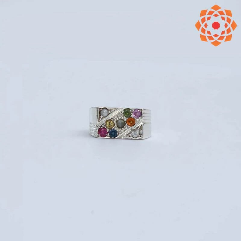 Handmade 2mm Navaratna Gemstone Ring